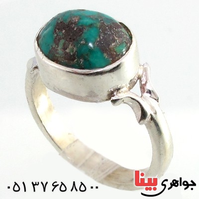 انگشتر فیروزه نیشابوری شجری دور ساده _کد:10158