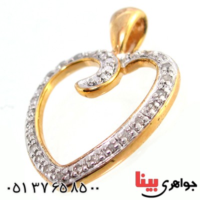 گردنبند الماس میکرو زنانه مانی ایتالیایی مدل قلب _کد:10160