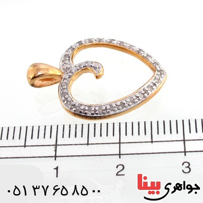 گردنبند الماس میکرو زنانه مانی ایتالیایی مدل قلب _کد:10160