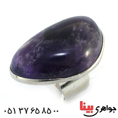 انگشتر آمتیست درشت چشمگیر _کد:10165