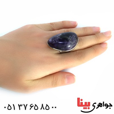 انگشتر آمتیست درشت چشمگیر _کد:10165