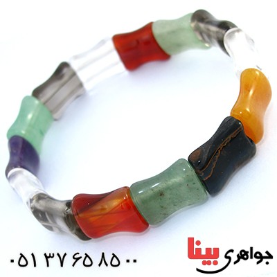 دستبند چند جواهر عالی سنگ درمانی و آرامش _کد:10168
