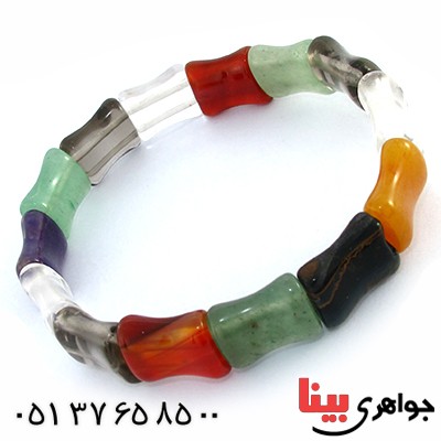 دستبند چند جواهر عالی سنگ درمانی و آرامش _کد:10168