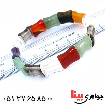 دستبند چند جواهر عالی سنگ درمانی و آرامش _کد:10168