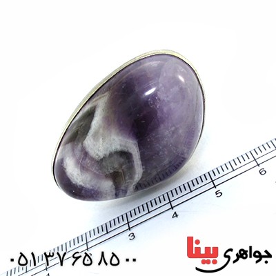نگین انگشتر آمتیست درشت نقش دار _کد:10177