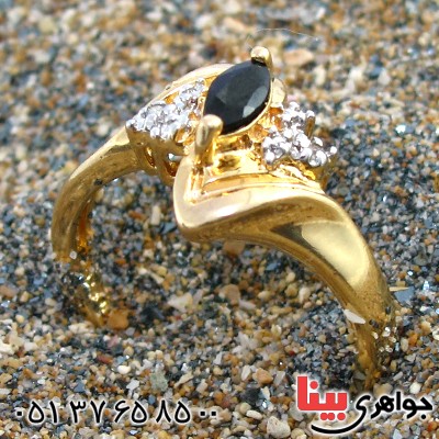 انگشتر چند جواهر و دو الماس میکرو زنانه مانی ایتالیایی _کد:10180