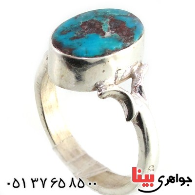 انگشتر فیروزه نیشابوری شجری دور ساده _کد:10198