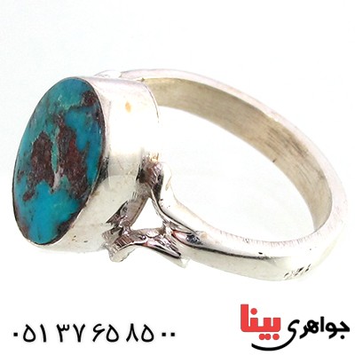 انگشتر فیروزه نیشابوری شجری دور ساده _کد:10198