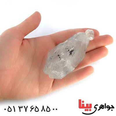 سنگ کوارتز بسیار عالی درشت منحصر به فرد با قطره آب متحرک _کد:1446