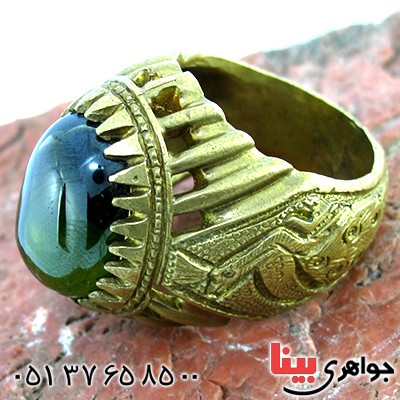 انگشتر مردانه درشت با نگین هفت رنگ _کد:10203
