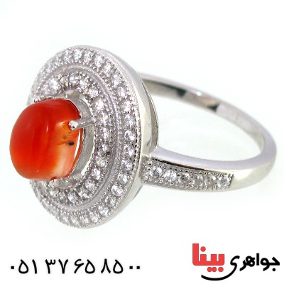 انگشتر عقیق یمنی زنانه مدل آرمیلا _کد:10224