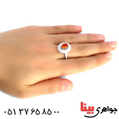 انگشتر عقیق یمنی زنانه مدل آرمیلا _کد:10224