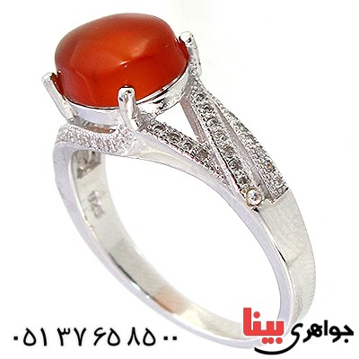 انگشتر عقیق یمنی زنانه مدل فروزان _کد:10230