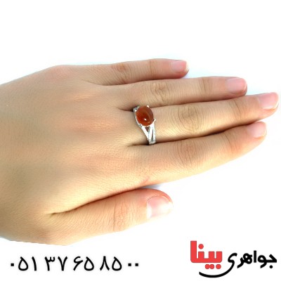 انگشتر عقیق یمنی زنانه مدل فروزان _کد:10230