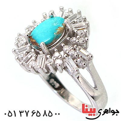 انگشتر فیروزه نیشابوری زنانه مدل افسون _کد:10235