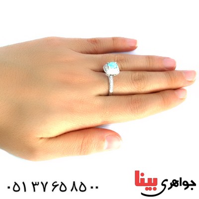 انگشتر فیروزه نیشابوری زنانه مدل تاج _کد:10238