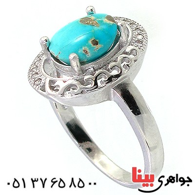 انگشتر فیروزه نیشابوری زنانه مدل رها _کد:10242