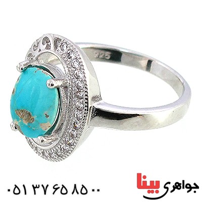 انگشتر فیروزه نیشابوری زنانه مدل رها _کد:10242
