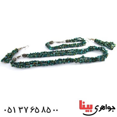 سرویس چند جواهر فیروزه و لاجورد زنانه مدل شهره _کد:10243