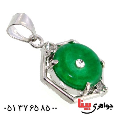 گردنبند یشم چند ضلعی _کد:10252