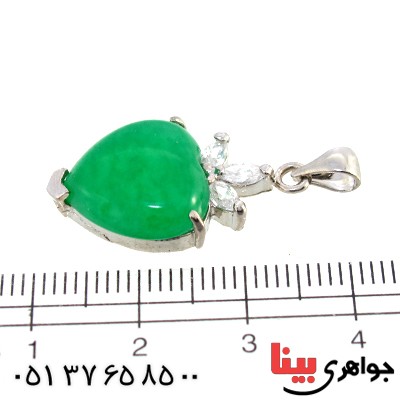 گردنبند یشم درشت مدل قلب _کد:10253