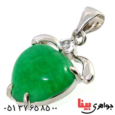 گردنبند یشم مدل قلب _کد:10259