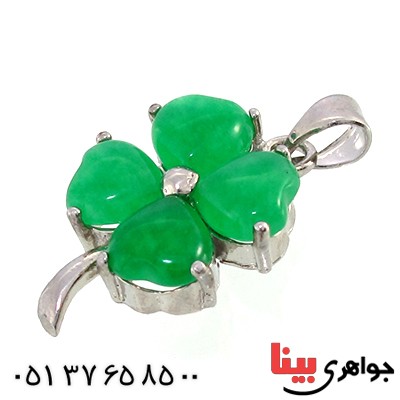 گردنبند یشم درشت مدل شکوفه _کد:10262