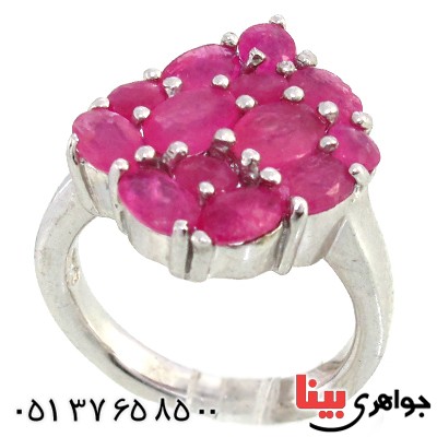 انگشتر یاقوت سرخ زنانه درشت مدل دانه اناری _کد:10293
