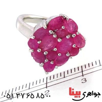 انگشتر یاقوت سرخ زنانه درشت مدل دانه اناری _کد:10293