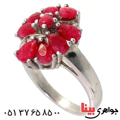 انگشتر یاقوت سرخ زنانه مدل گلاره _کد:10294