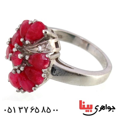 انگشتر یاقوت سرخ زنانه مدل گلاره _کد:10294