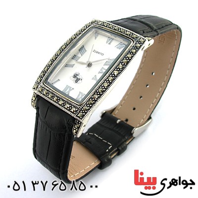 ساعت حدید مردانه مارکازیتی درشت بند چرمی _کد:10306