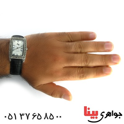 ساعت حدید مردانه مارکازیتی درشت بند چرمی _کد:10306