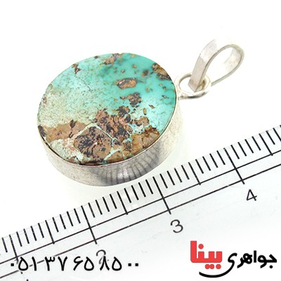 گردنبند فیروزه نیشابوری شجری دور ساده _کد:10327