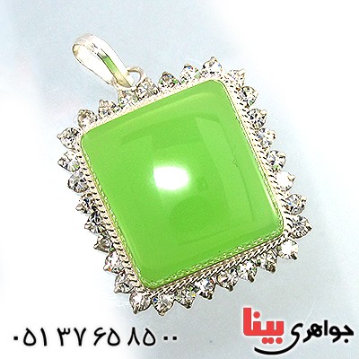 گردنبند عقیق برزیلی عالی زنانه درشت دور جواهری _کد:10333