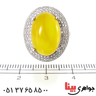 انگشتر عقیق شرف الشمس زنانه درشت درخشان _کد:10338