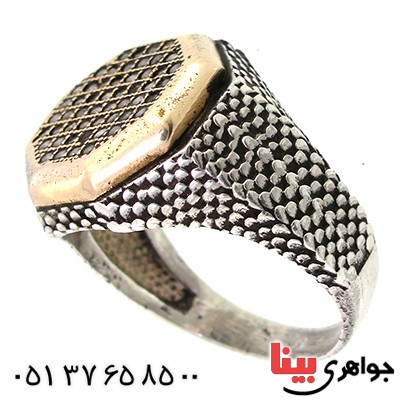 انگشتر نقره مردانه طرح برلیان _کد:10345
