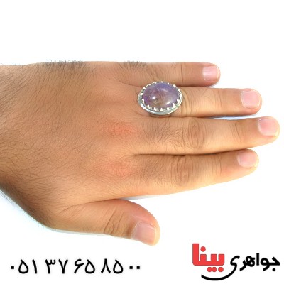 انگشتر آمتیست قدیمی درشت مردانه _کد:1449