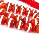 قرمز 33 دانه ای طرح قدیمی و مرصع کاری _کد:10354