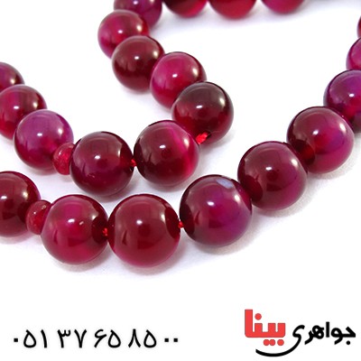 تسبیح عقیق 33 دانه ای یاقوتی خوشرنگ _کد:10361