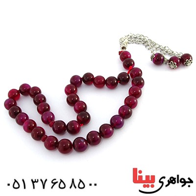 تسبیح عقیق 33 دانه ای یاقوتی خوشرنگ _کد:10361