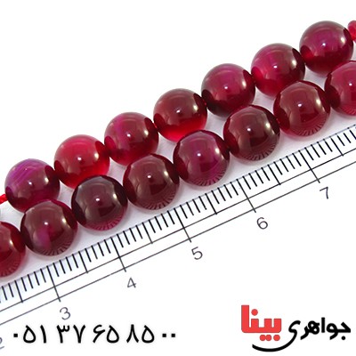تسبیح عقیق 33 دانه ای یاقوتی خوشرنگ _کد:10361