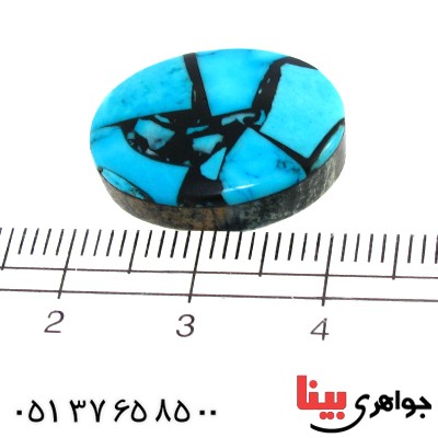 نگین انگشتر فیروزه موزائیکی آمریکایی زیبا _کد:10363