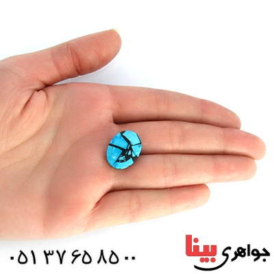 نگین انگشتر فیروزه موزائیکی آمریکایی زیبا _کد:10363
