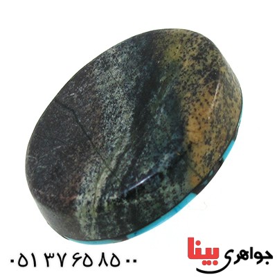 نگین انگشتر فیروزه موزائیکی آمریکایی زیبا _کد:10363