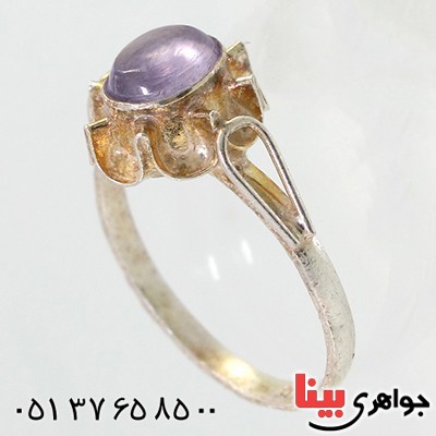 انگشتر آمتیست زنانه مدل سنتی _کد:10370