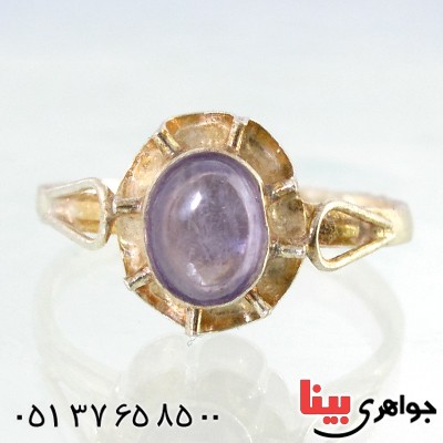 انگشتر آمتیست زنانه مدل سنتی _کد:10370