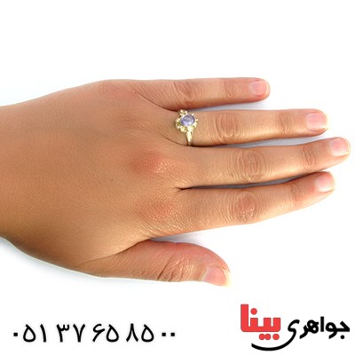 انگشتر آمتیست زنانه مدل سنتی _کد:10370