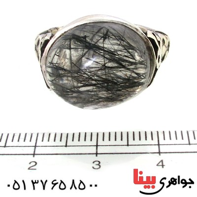 انگشتر دُر مویی رتیلی مردانه اصیل طرح باران _کد:1465
