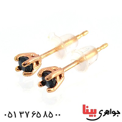 گوشواره یاقوت کبود تانزانیا زنانه مانی ایتالیایی _کد:10409